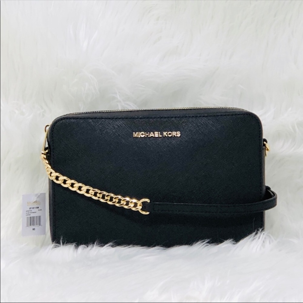 NWT Michael Kors Jet Set crossbody black - Picture 5 of 8